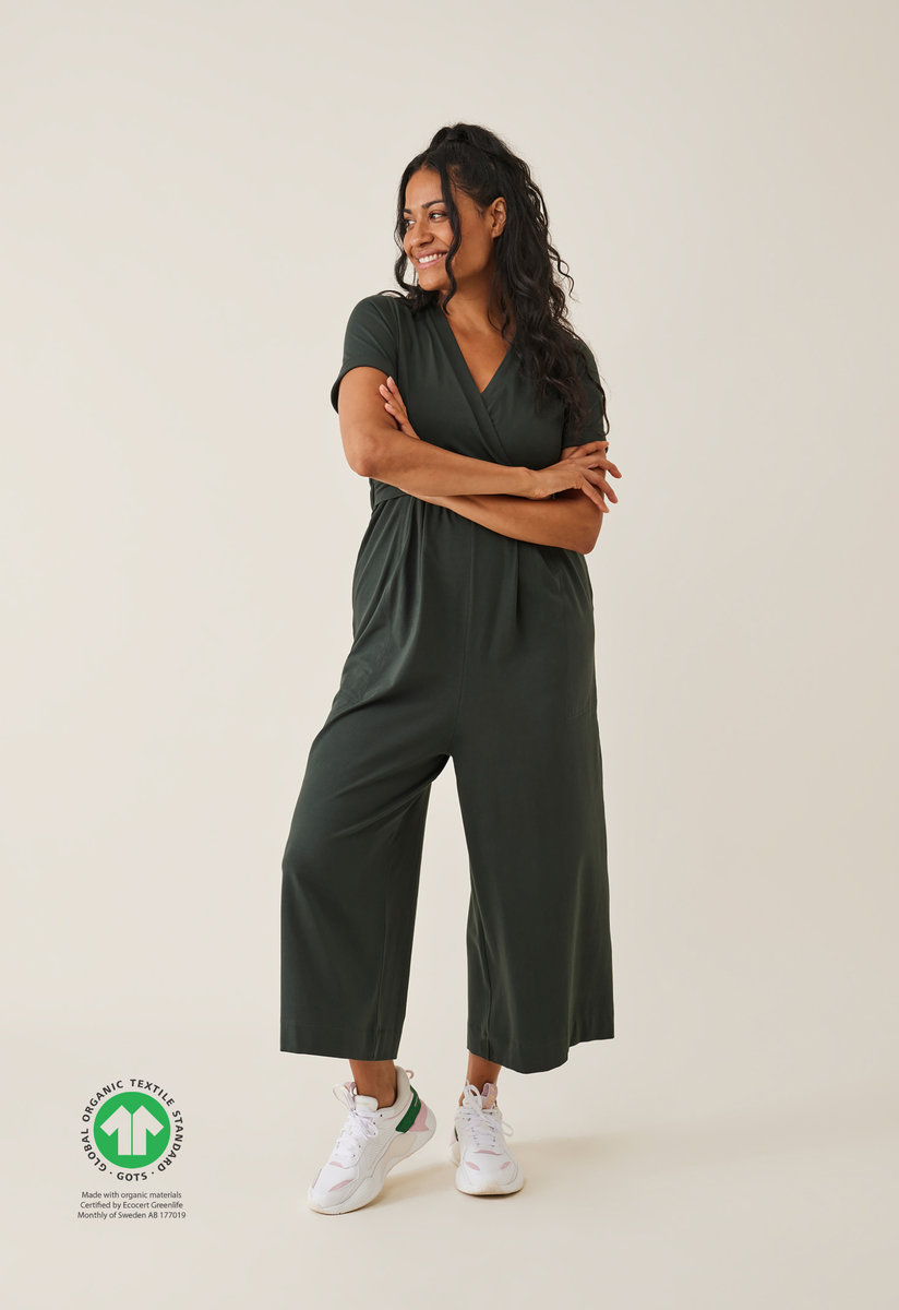 Boob Design Maternity jumpsuit with nursing access - Deep Green