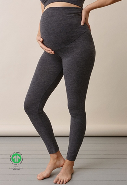 Maternity wool leggings - Grey Melange
