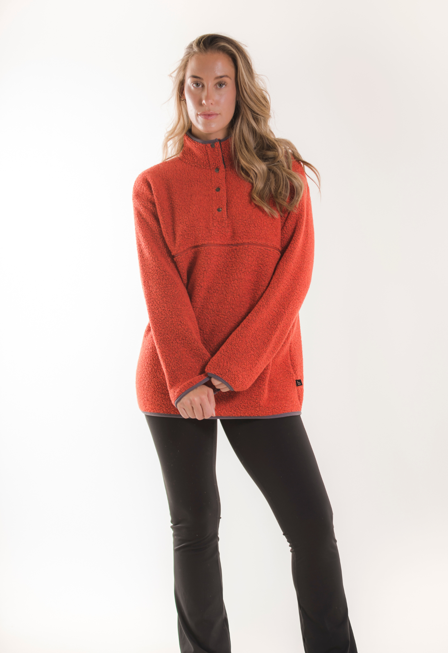 Wool pile maternity pullover 90s - Orange