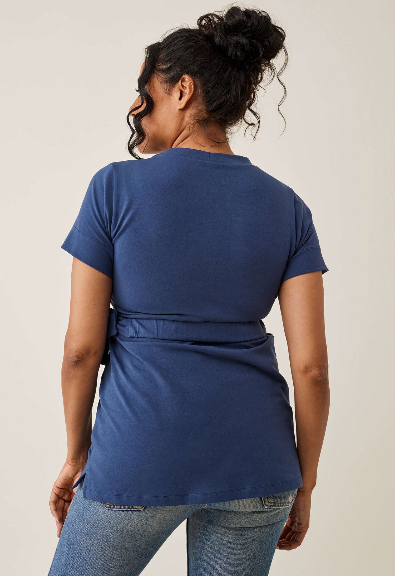 Nursing wrap top - Indigo Blue