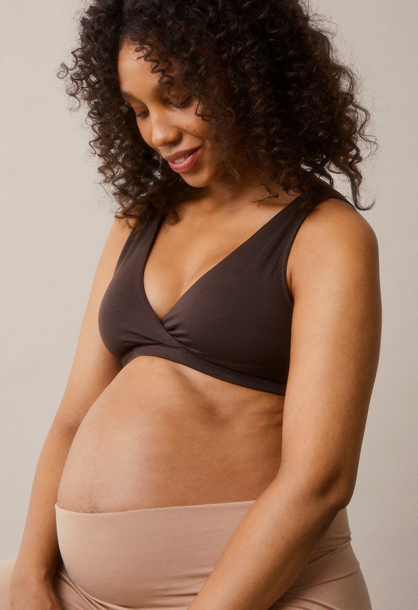 Soft nursing bra - Brown