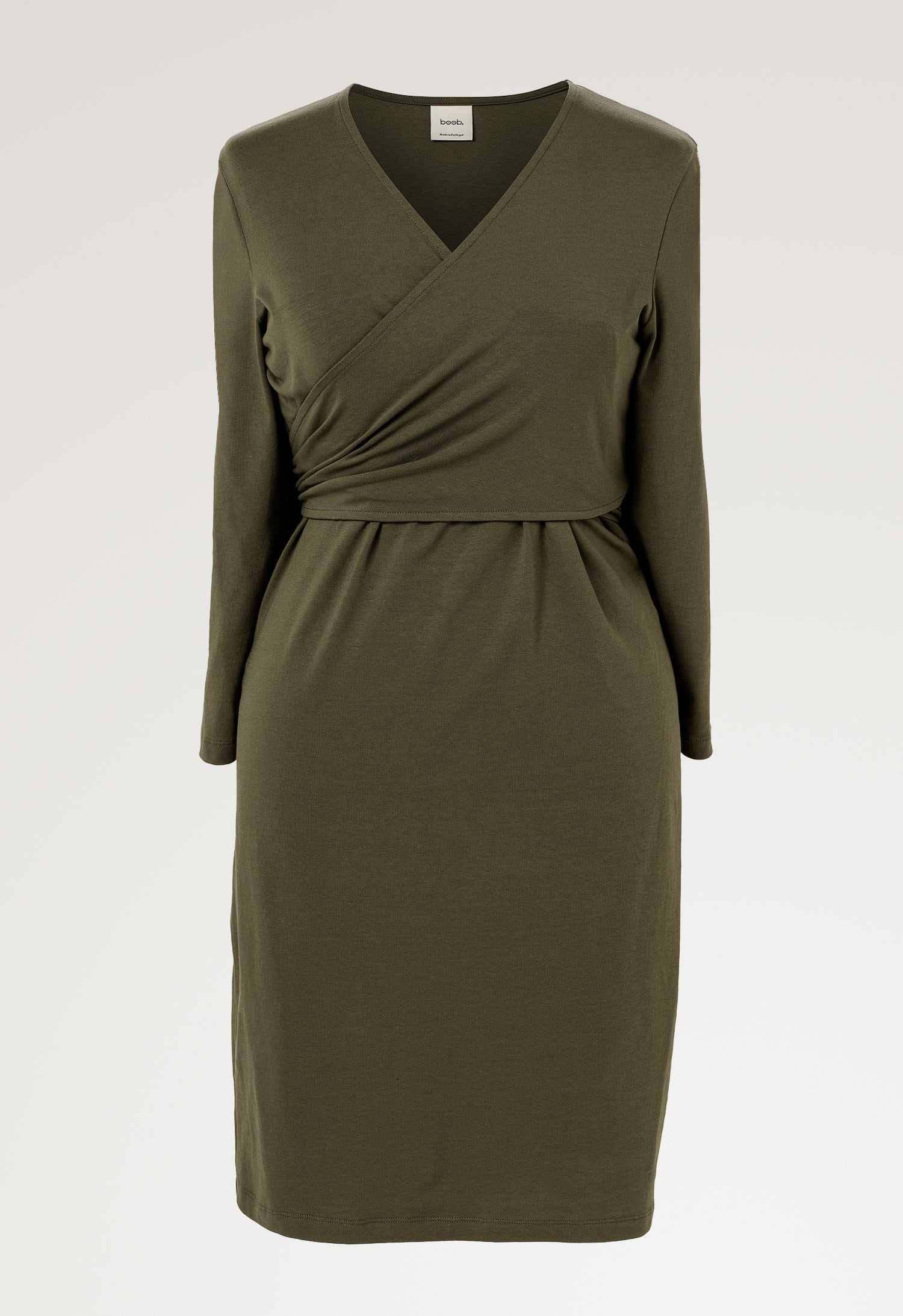 Maternity wrap dress - Green Olive