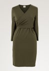 Maternity wrap dress - Green Olive