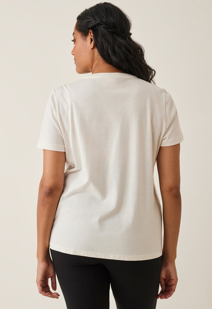Maternity t-shirt with nursing access - Tofu