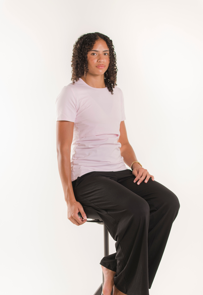 Essential nursing top short sleeve - Pastel Pink
