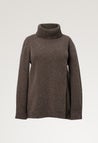 Knitted nursing tunic - Brown Grey Melange
