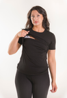 Essential nursing top short sleeve - Black