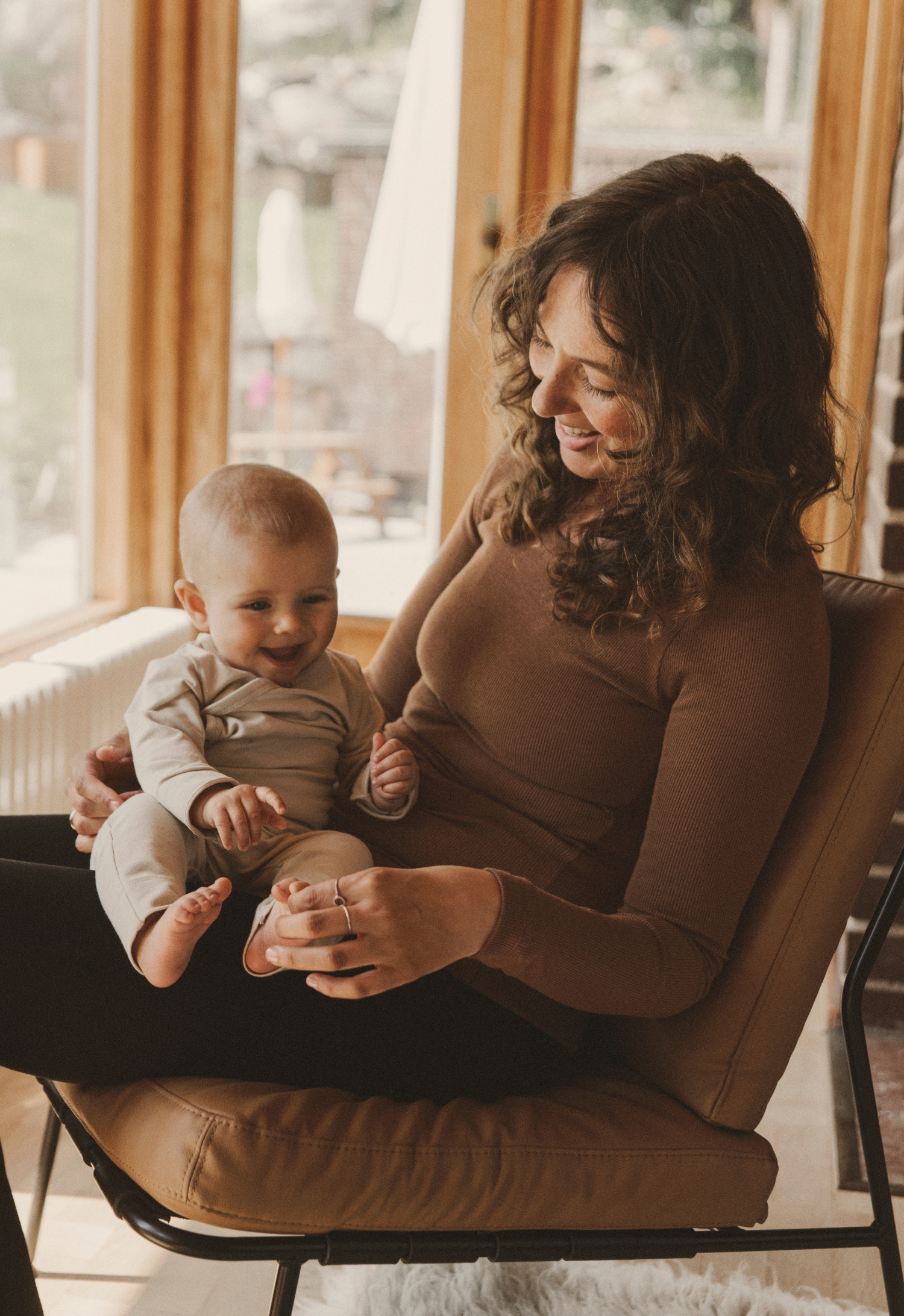 Signe l/s top - Hazelnut