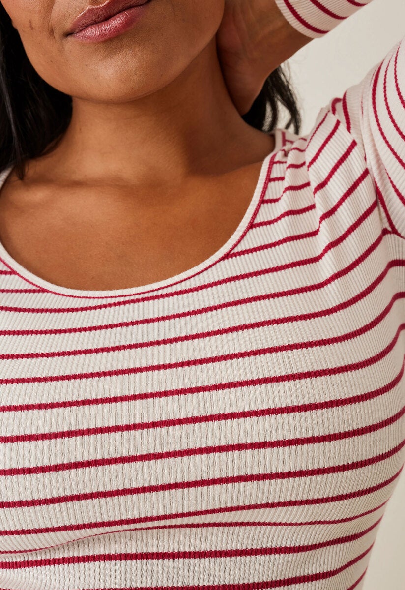 Ribbed maternity dress - Striped