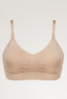 Seamless nursing bra with pads - Beige