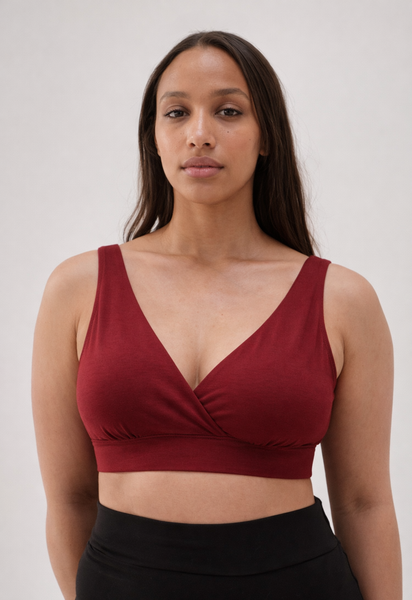 Soft nursing bra 34D - 48DDD-E - Dark red