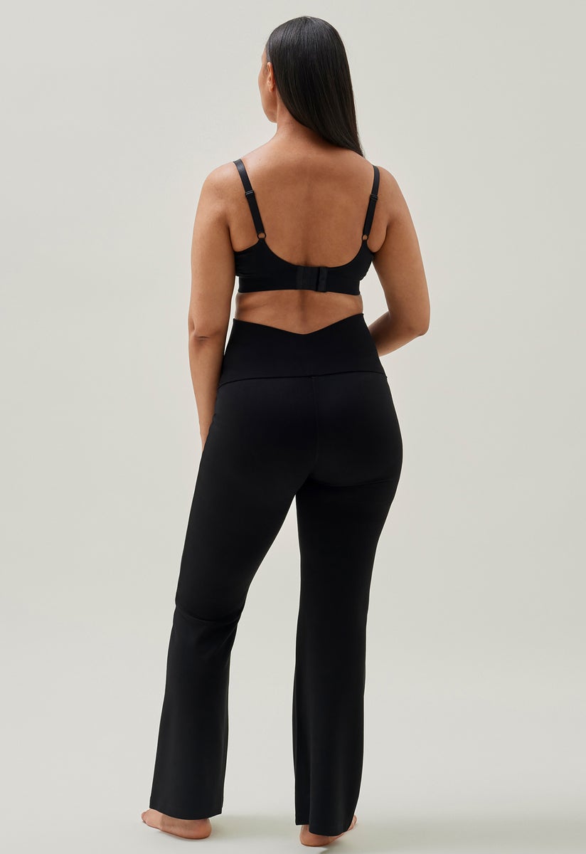 Flared maternity pants - Black
