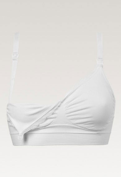 Wireless nursing bra - White