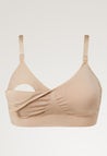 Seamless nursing bra with pads - Beige