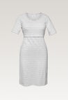 Night Dress - White/Grey melange