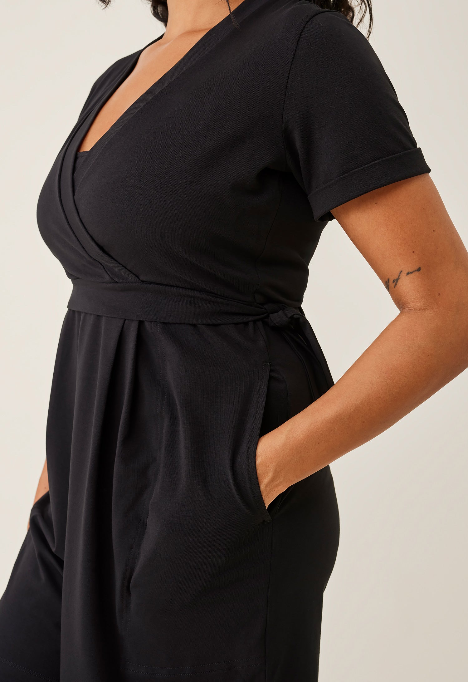 Maternity playsuit - Black