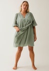 Boho maternity mini dress - Green Tea