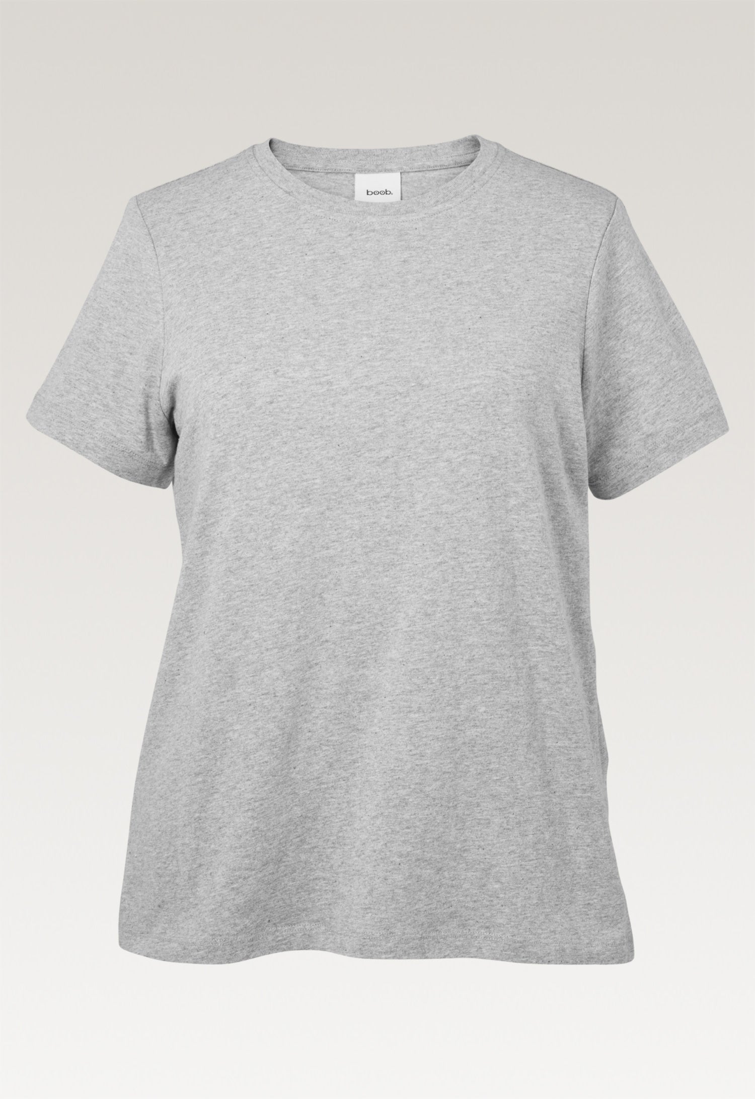 Maternity t-shirt with nursing access - Grey Melange