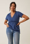 Nursing wrap top - Indigo Blue