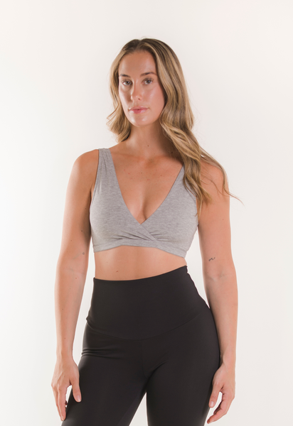 Soft nursing bra - Grey Melange
