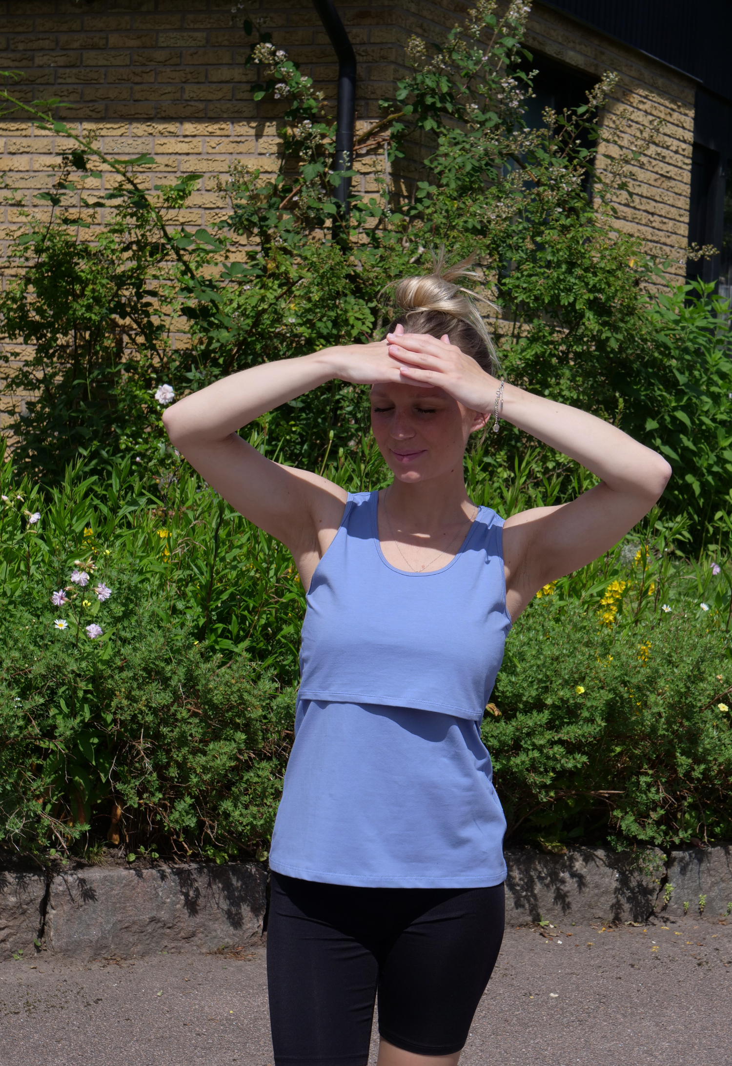 Essential nursing tank top - Pale Blue