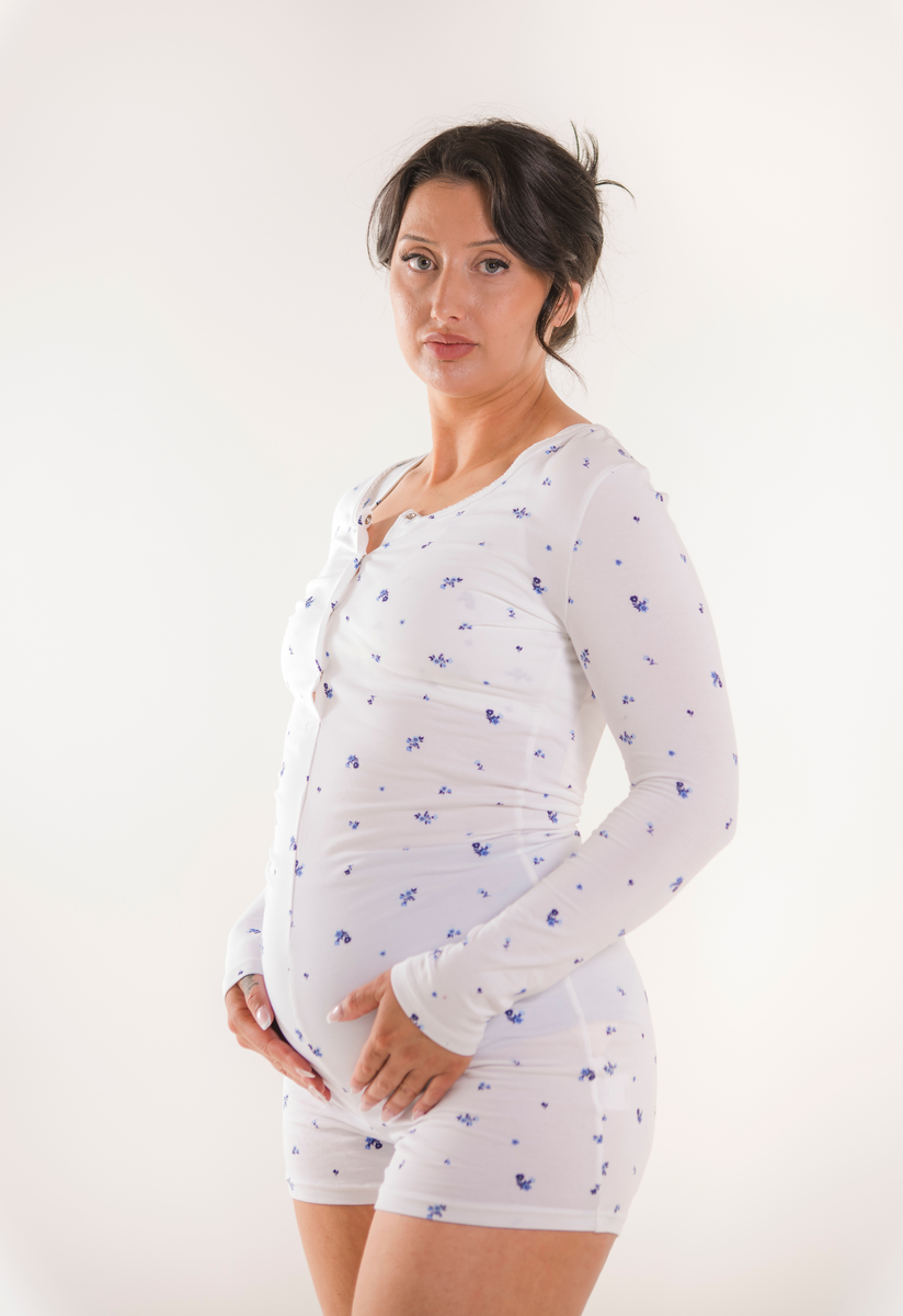 Boob Design Maternity romper - Flower print