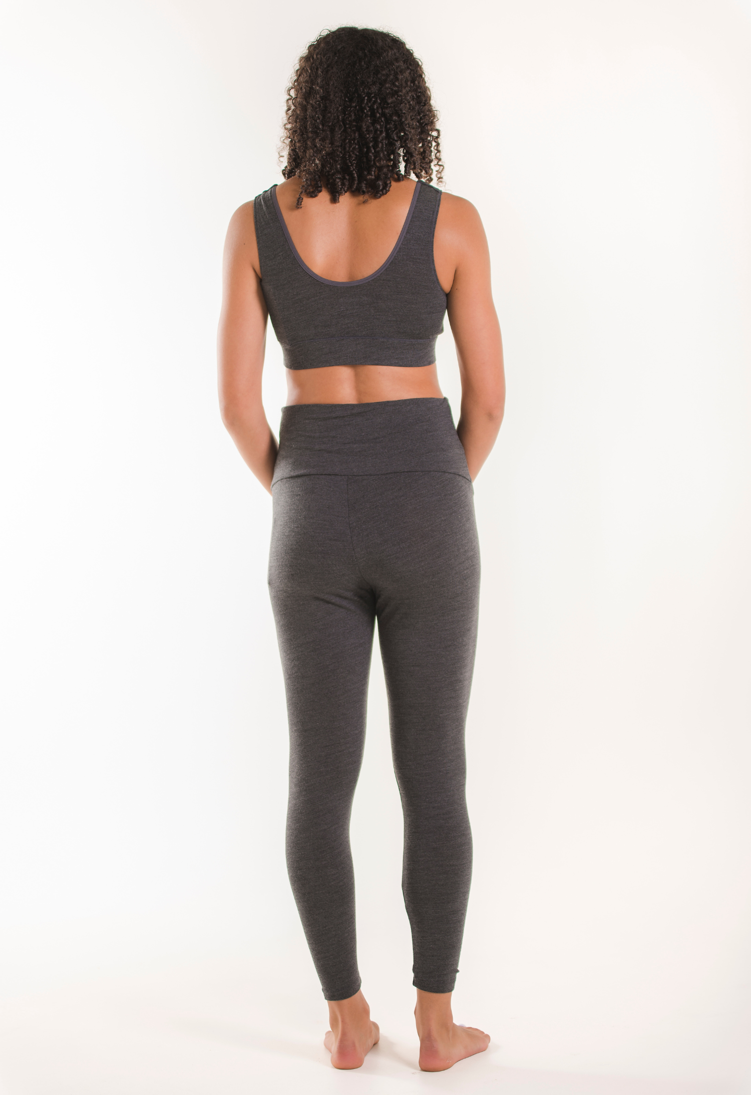 Maternity wool leggings - Grey Melange
