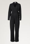 Maternity jumpsuit with collar - Black