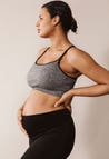 Seamless nursing sports bra - Dark Grey Melange