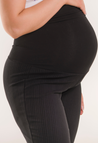 Ribbed maternity pants - Black