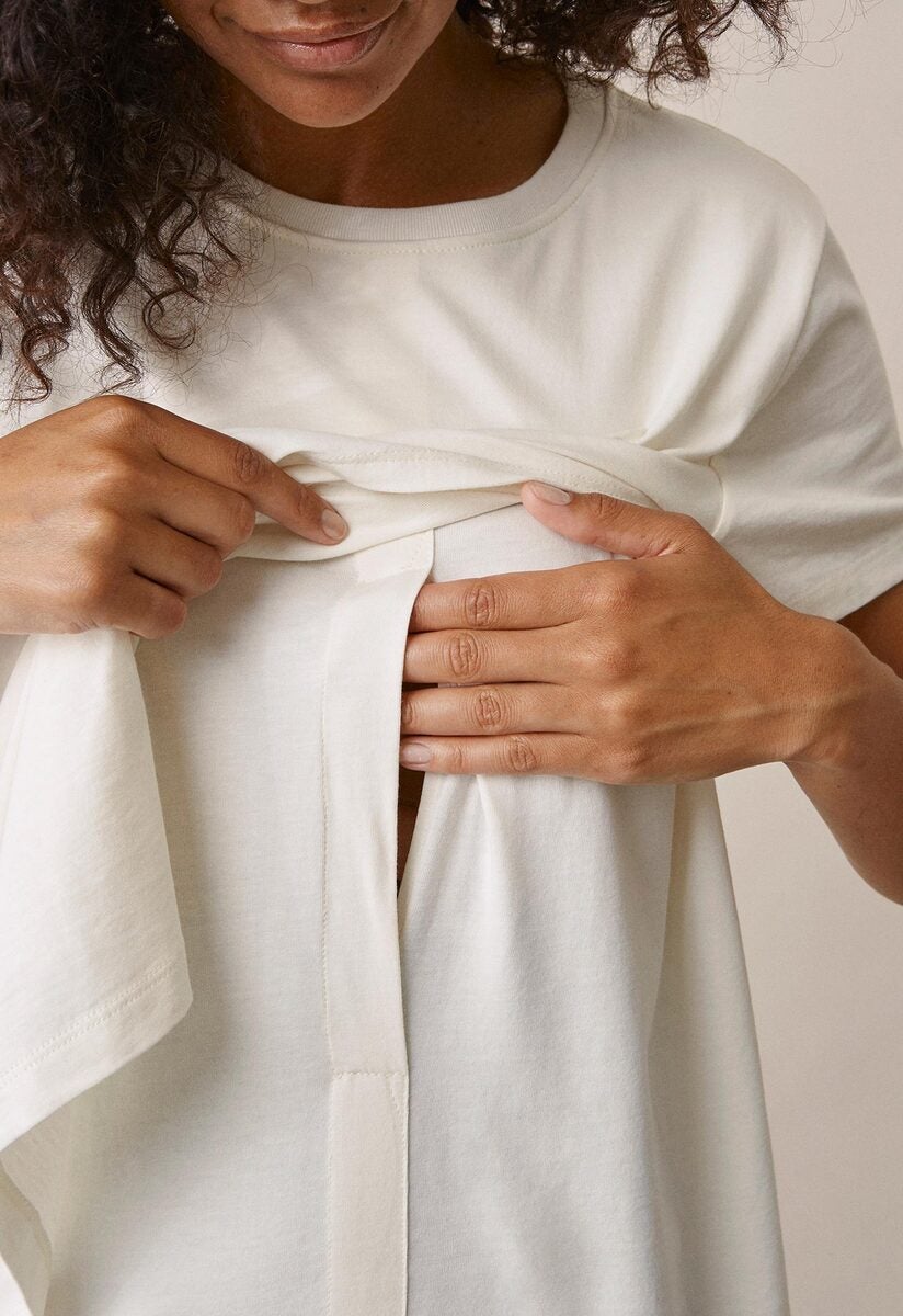 Maternity t-shirt with nursing access - Tofu