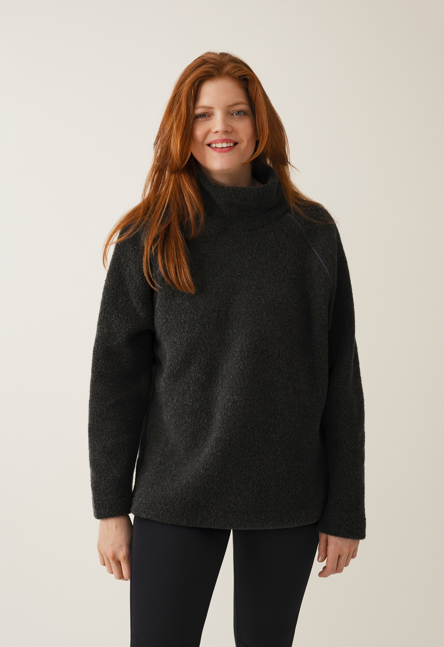 Wool pile sweater - Black