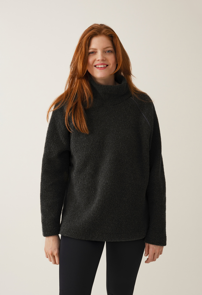 Wool pile sweater - Black