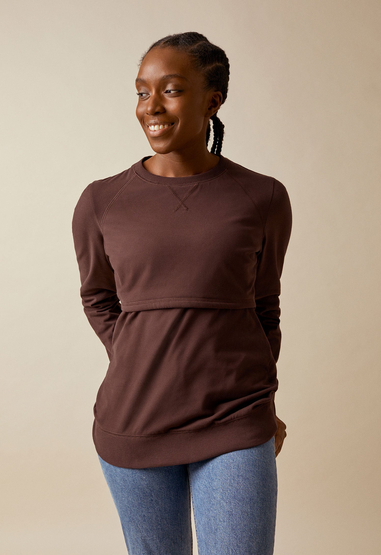 B Warmer Sweatshirt Mahogany