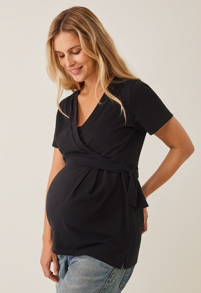 Nursing wrap top - Black