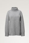 Knitted nursing tunic - Light Grey Melange
