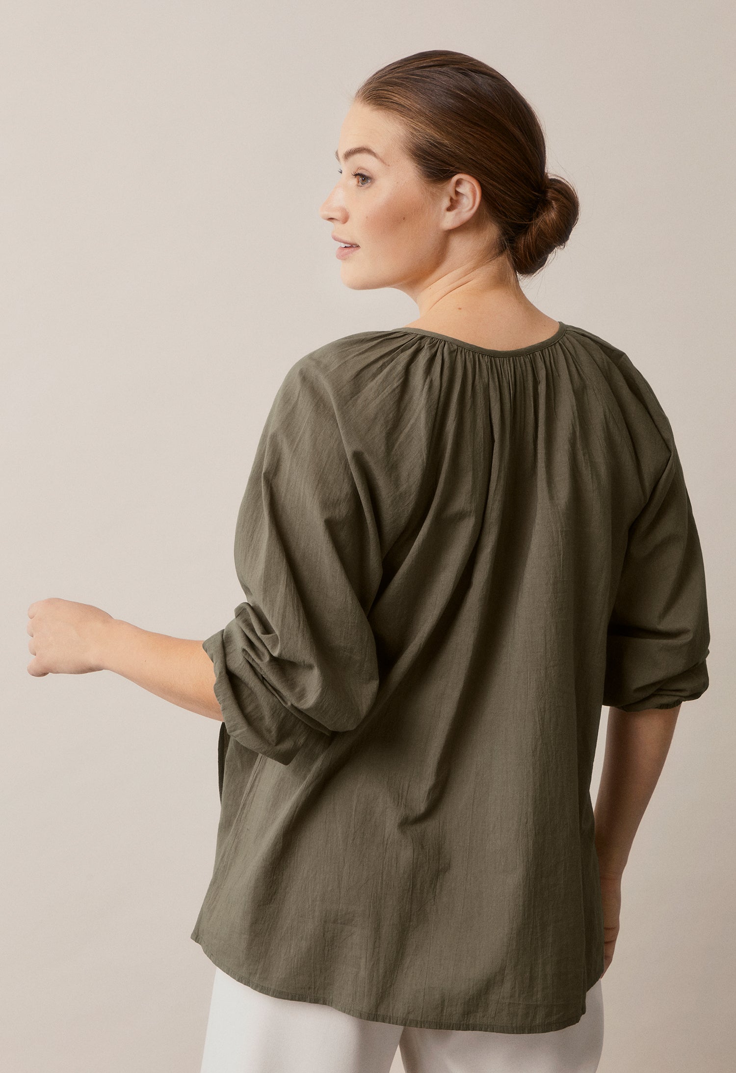 Poetess Blouse Pine Green