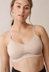 Seamless nursing bra with pads - Beige