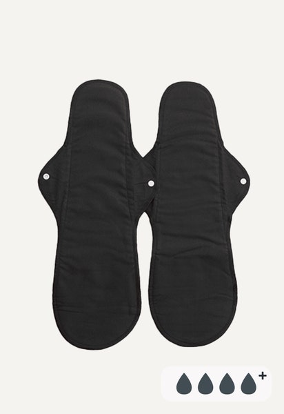 Sanitary Pads Classic Night, Long, Black 2-pack