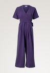 Maternity jumpsuit with nursing access - Purple