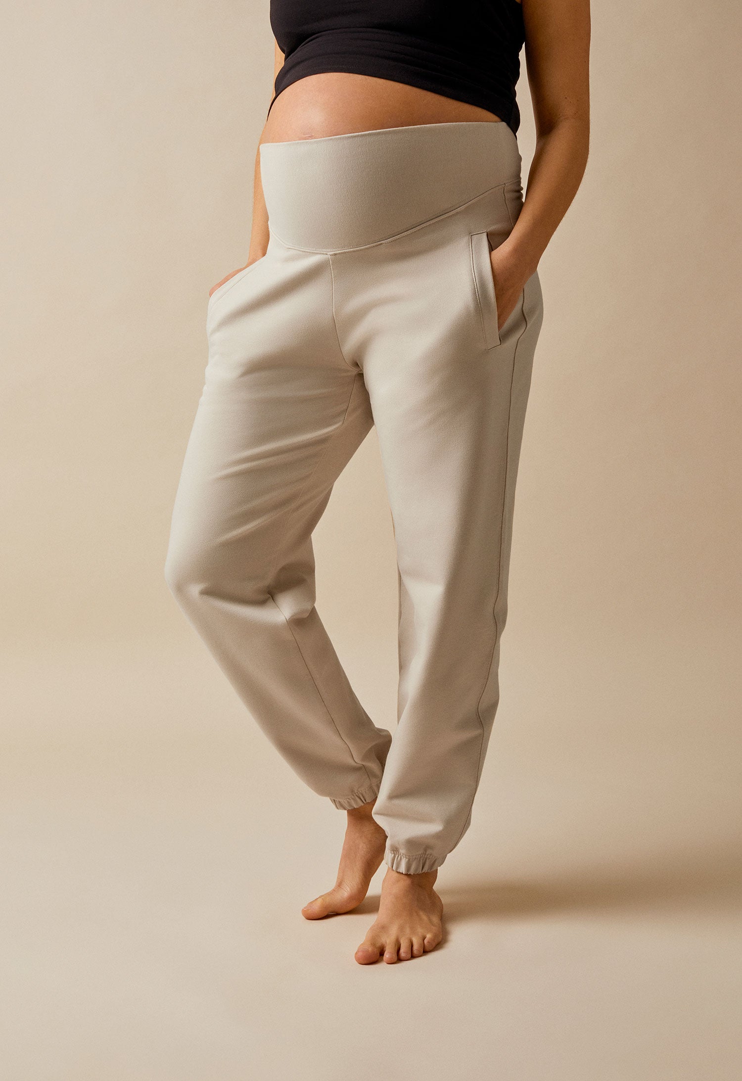 Maternity sweatpants - Light Beige