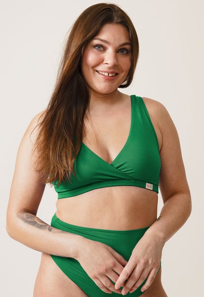 Soft nursing bra - Green Pea