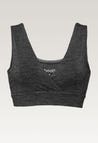 Merino wool nursing bra - Dark Grey Melange