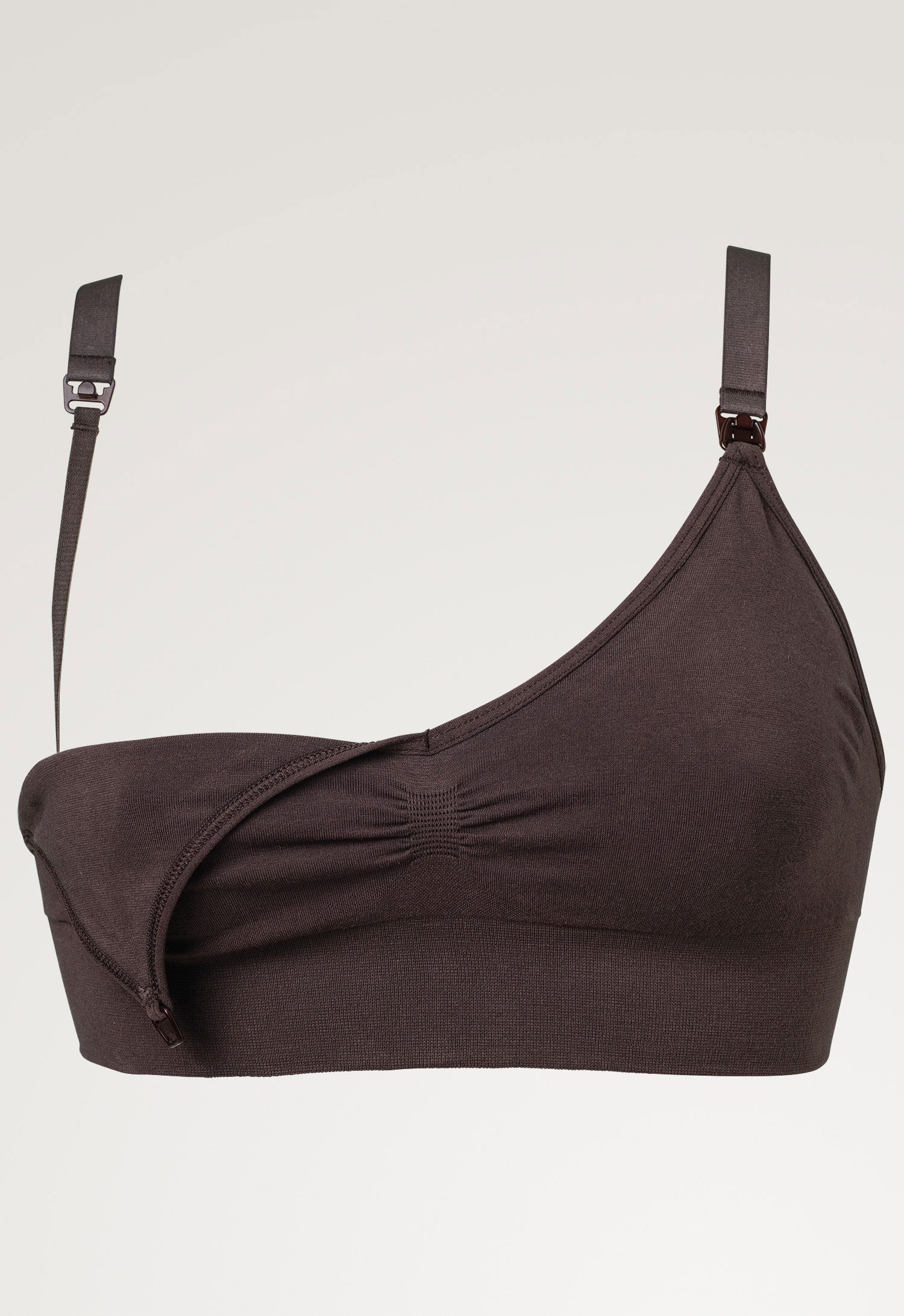Organic cotton nursing bra - Brown