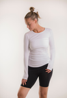 Essential nursing top long sleeve - White