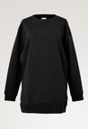 Oversized maternity sweatshirt with nursing access - Black
