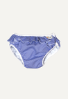 Swim Diaper - White/Blue Stripes Frill