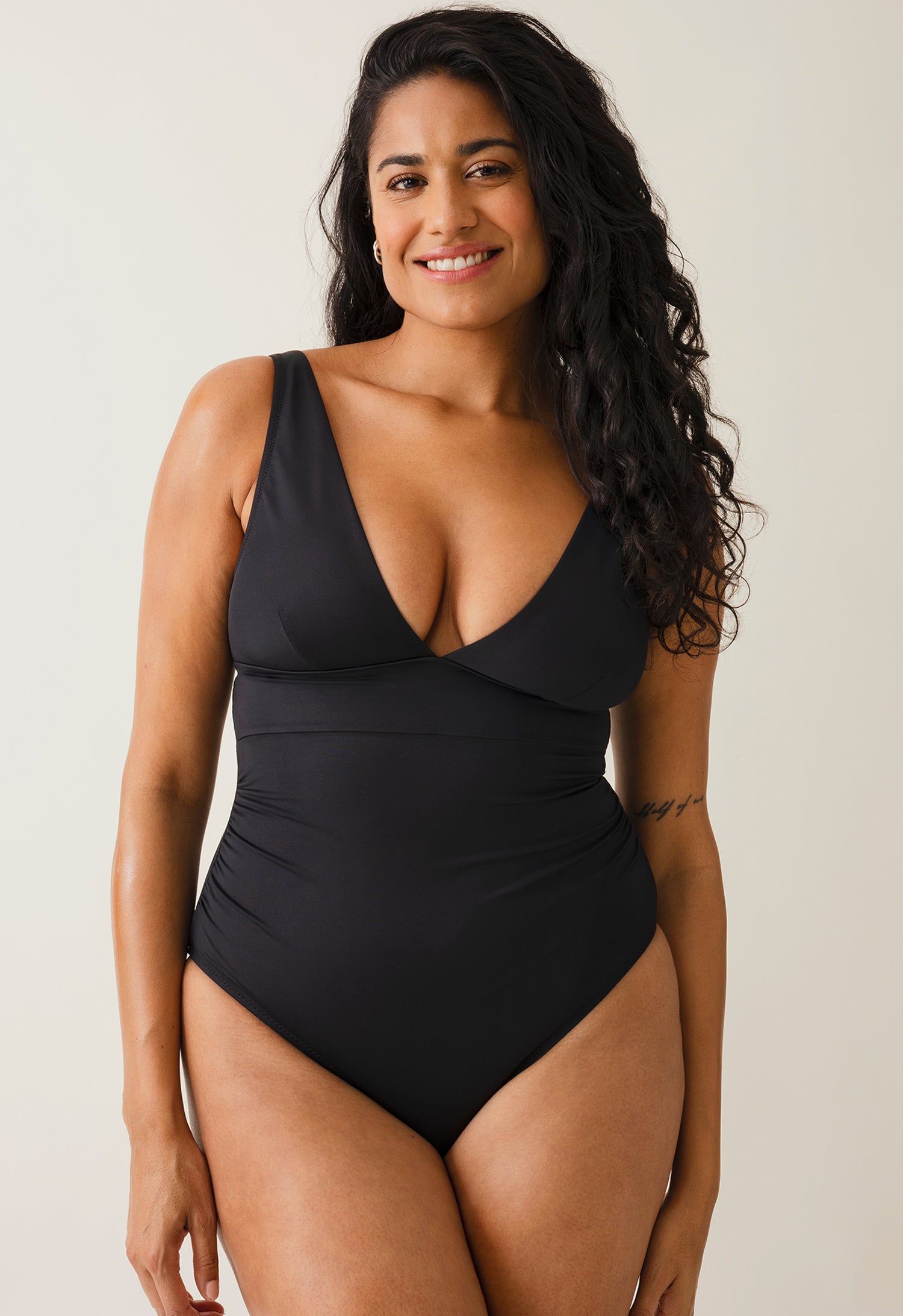 Plunge maternity swimsuit - Black