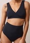 High waist maternity bikini bottom postpartum - Black