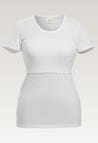 Short sleeve nursing top - White